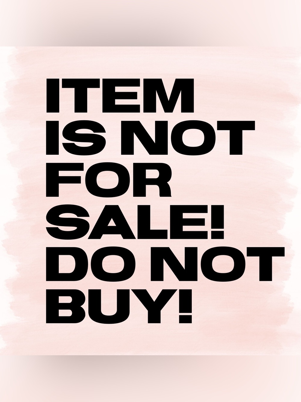 Not for sale